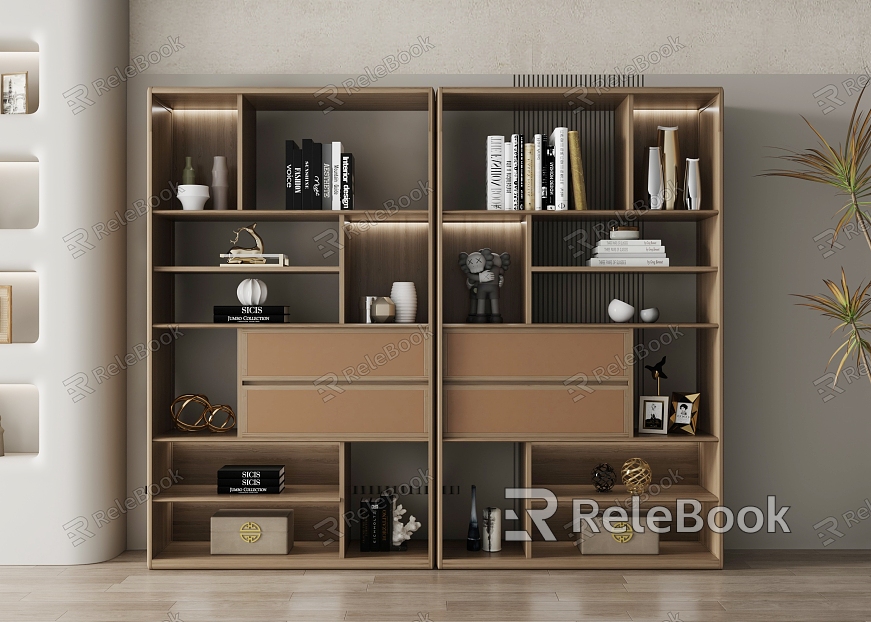 Modern Bookshelf Storage Rack model