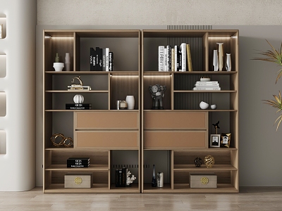 Modern Bookshelf Storage Rack model