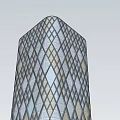 Modern High Rise Office Building Featuring Geometric Glass Facade Design
