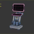Compact Mechanical Robot Device With Digital Display Interface Graphics And Control Panel