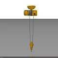 Yellow Electric Hoist With Motor Steel Cable And Lifting Hook Equipment
