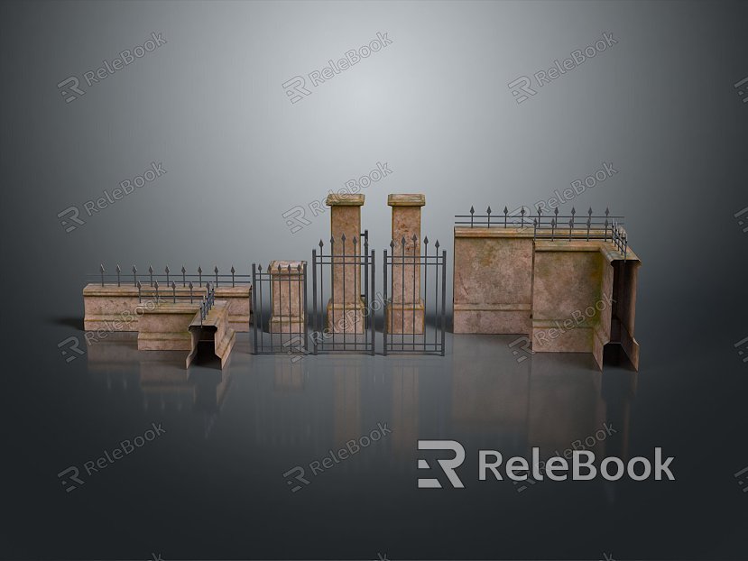 Fence Gate Fence Wall Defense Wall Wooden Fence Fence Iron Fence Floriculture Fence Iron Fence Railing model