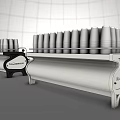 Café Coffee Station With Professional Espresso Machine And Stacked White Disposable Cups