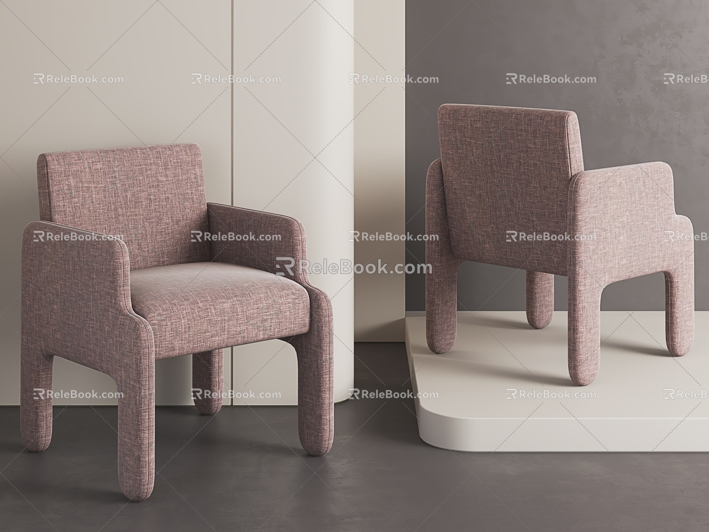 Modern Chair Fabric Chair Single Chair Sofa Chair Dining Chair 3d model