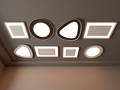 Modern Ceiling Lights With Various Shapes And Sleek Design For Interior 3d model
