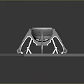 Futuristic Aircraft With Circular Transparent Canopy Green Glowing Ring And Metallic Legs