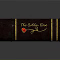 Vintage The Golden Rose Book With Red Cover And Golden Flower Decorations