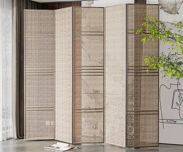 New Chinese Style Screen Partition 3d model