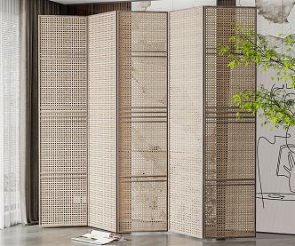 New Chinese Style Screen Partition 3d model