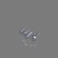 Stainless Steel Hex Head Screws With Threaded Shank For Construction Use 3d model