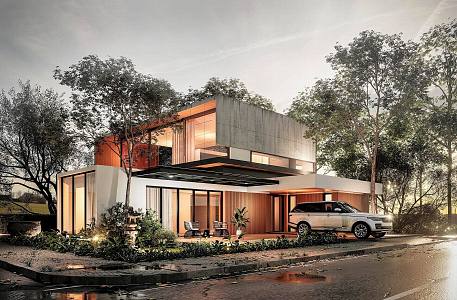 Modern single-family villa homestay building self-built house 3d model