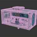 Futuristic Sci Fi Capsule Interior Design With White Blue Color Control Panels And Seats