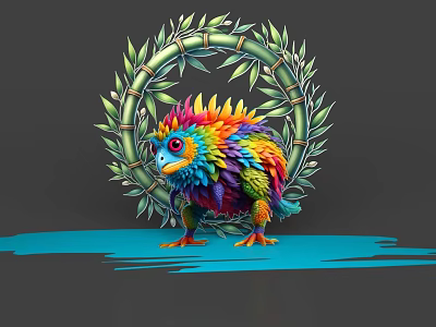 Character Silhouette Character Photo Board Monster Cartoon Character Bird Monster Game Character Monster Photo Board Strange Bird 3d model