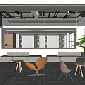 Modern Rest Area Company Rest Area Leisure Sofa Negotiation Area Sofa Combination 3d model