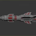 3D Rendered Futuristic Silver Weapon With Red Accents And Streamlined Mechanical Design