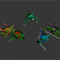Animated Teenage Mutant Ninja Turtles Characters With Colorful Headbands And Various Weapons