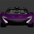 Purple Sports Car With Open Top Modern Sleek Aerodynamic Body Design
