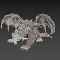 Mythical Flying Dragon With Large Leathery Wings Sharp Claws And Scaly Body 3D Rendered Model