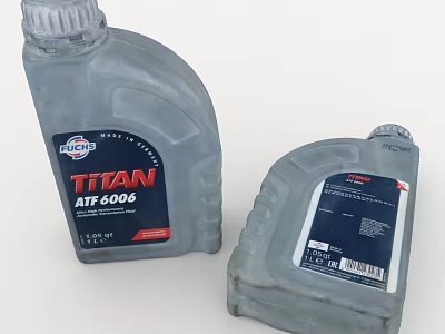 TITAN ATF 6006 Automatic Transmission Fluid 1 Liter Gray Bottles With Labels 3d model