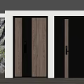 Modern security door password lock fingerprint lock 3d model