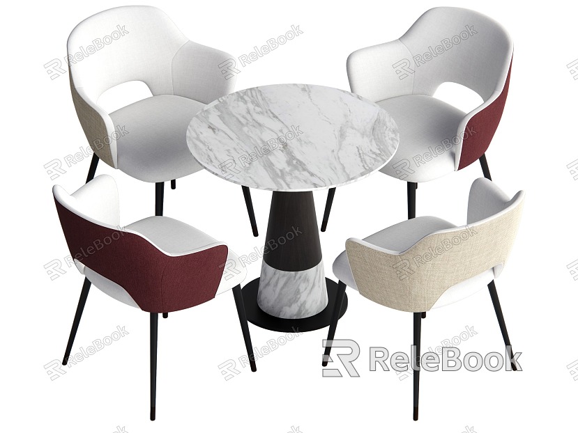 Modern leisure table and chair combination model