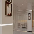 Elegant Bright Modern Beauty Hair Salon Interior Design With Stylish Mirrors And Light Wood Partitions