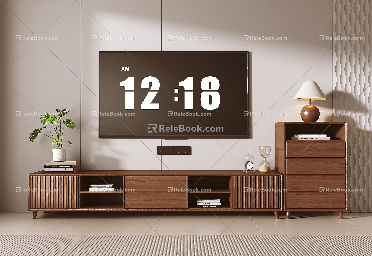 Antique TV cabinet 3d model