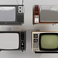 Vintage Televisions Collection Featuring Retro Design And Different Old Fashioned Models 3d model
