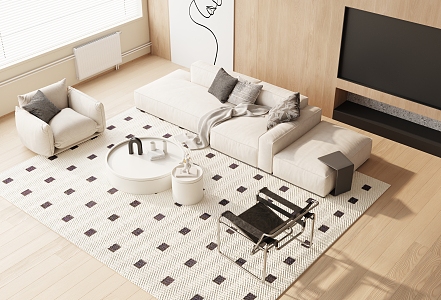 Modern Sofa Coffee Table Combination Sofa Combination 3d model