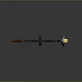 Vintage Rifle With Wooden Stock Metal Barrel And Glowing Muzzle On Gray Background With Reflection