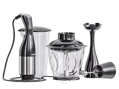 Multifunctional Kitchen Utensils Set Including Hand Blender Food Processor And Egg Beater 3d model
