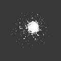 Abstract Dot Based Fountain With Upward Water Spray And Splashing Base