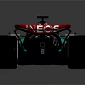 Racing Formula 1 Car With Black White Blue Livery INEOS Petronas Sponsorship And Aerodynamic Design