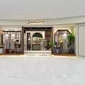 Modern Clothing Store Interior With Display Racks Mannequins Decorative Mirrors And Green Plants