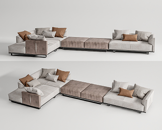 Arflex Multiplayer Sofa Modern Multiplayer Sofa 3d model