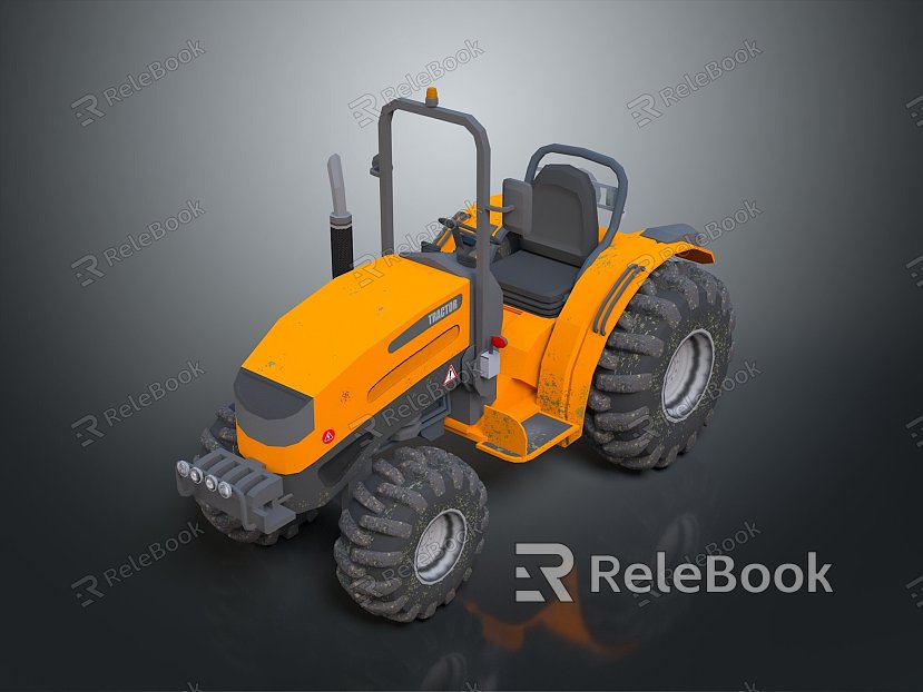 Modern Tractor Cartoon Tractor Type Tractor Agricultural Four Wheel Tractor model