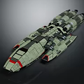 Sci Fi Cosmic Spaceship 3D Model With Aerodynamic Design And Advanced Space Modules