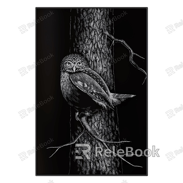 Owl Hanging Painting 18 model