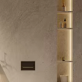 Modern Bathroom Interior Design With Marble Walls Vanity And Glass Shower Enclosure