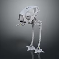 Sci Fi Mechanical Walker Robot Character With Long Legs And Cockpit Structure Design 3d model
