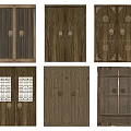 Various Wooden Double Doors With Classic Carved Details And Panel Designs