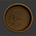 Handcrafted Brown Ceramic Bowl with Textured Surface for Daily Living Use