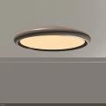Modern Round Ceiling Light With Beige Frame And Bright White Illumination 3d model