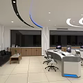 modern command center command hall 3d model