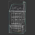 Traditional Two Story Stone Building On Commercial Street With Bakery Pastry Shop Window