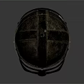 Ancient Metal Helmet With Face Guard And Vintage Historical Warrior Design