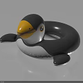Penguin Shaped Inflatable Swim Ring For Kids Summer Pool Flotation Activities