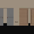 Modern Minotti Sliding Doors With Wooden And Light Color Design For Interior
