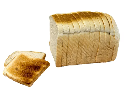 Fresh Sliced Bread Loaf With Golden Toasted Slices And Crusty Edges 3d model