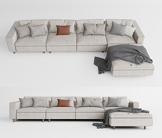 Modern Corner Sofa Combination Sofa Multiplayer Sofa Corner Sofa 3d model